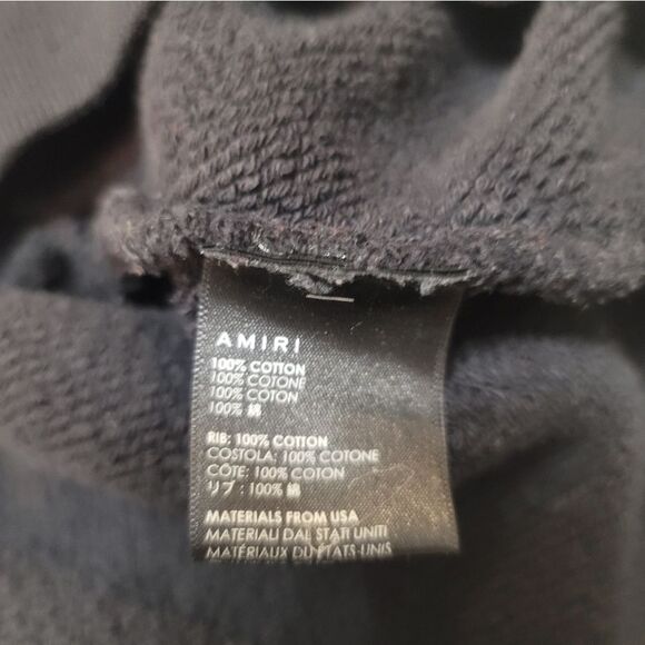 AMIRI Black Graphic Cotton Crew-Neck Sweatshirt Large - Picture 6 of 7